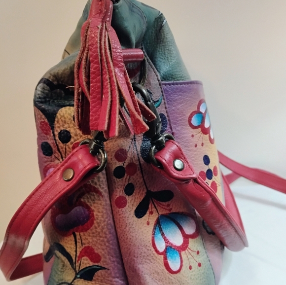 Anuschka Artistic Floral Shoulder Bag - Picture 4 of 7